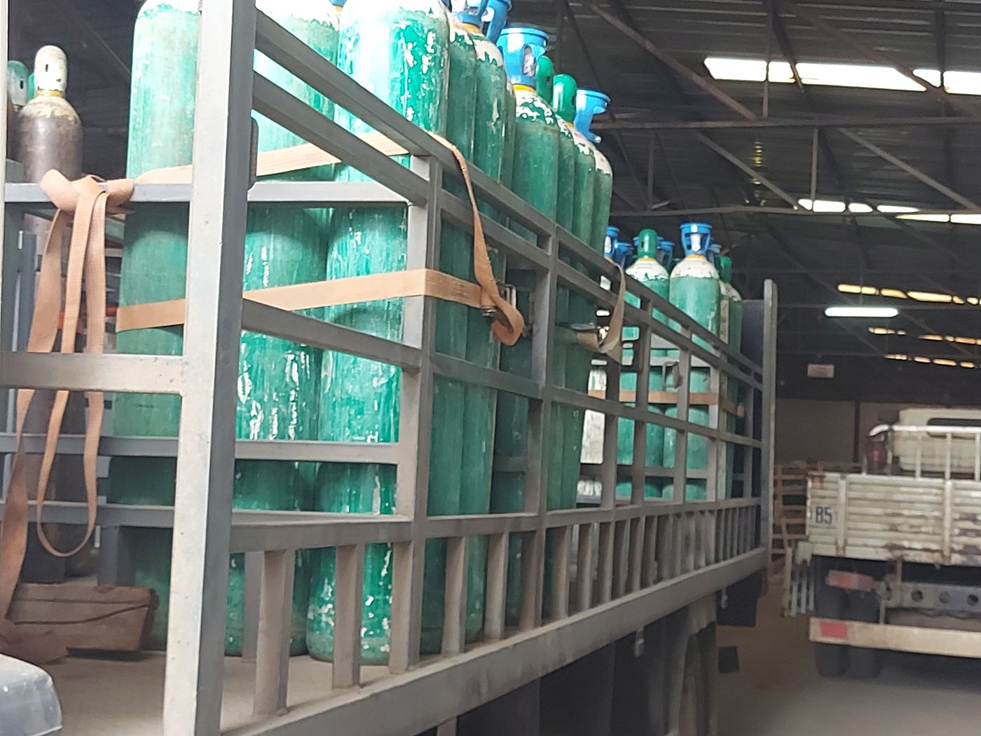 Bouteilles chargées pour la livraison